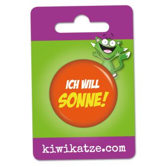 Ansteckbutton Ich will Sonne an Eurolochkarte